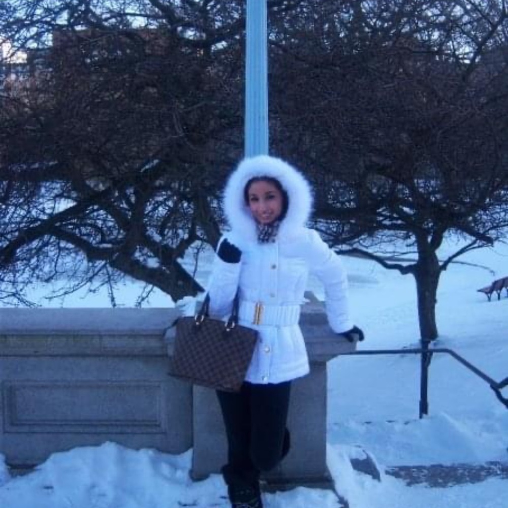 bebe White Ski & Snow Jacket